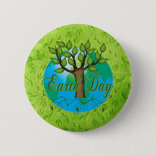 Earth Day Pinback Button