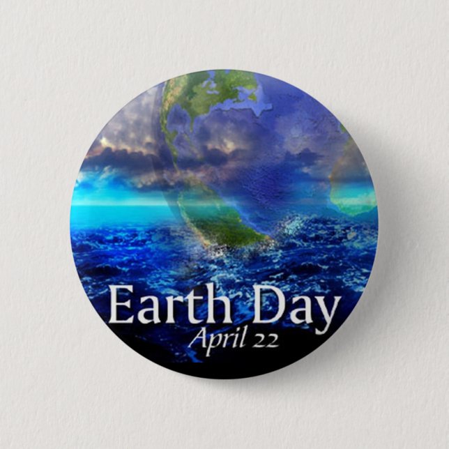 Earth Day Pinback Button (Front)