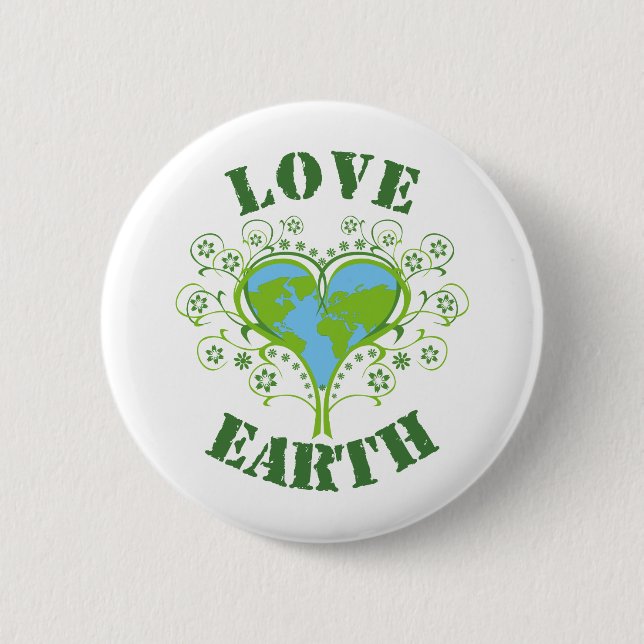 Earth Day Pinback Button (Front)