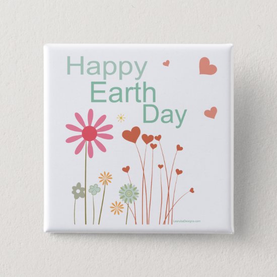 Earth Day Pinback Button