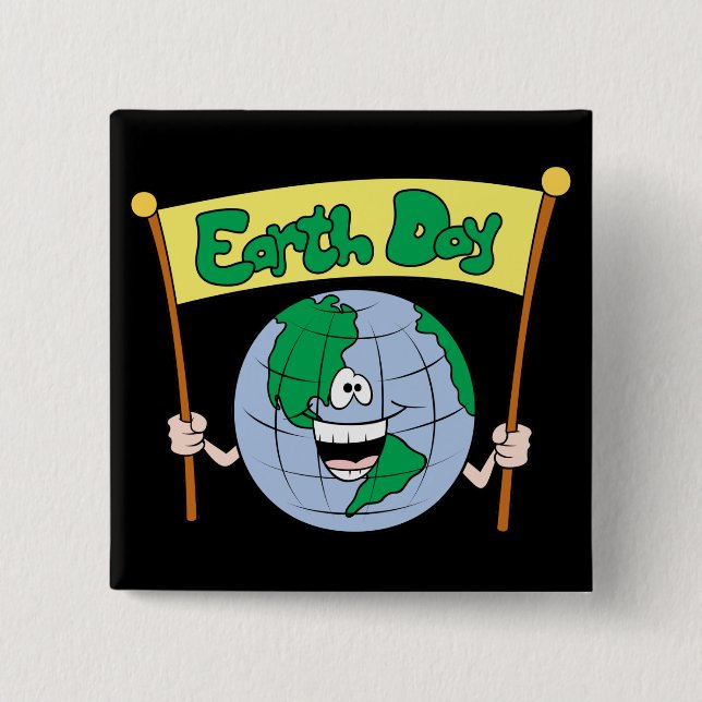 Earth Day Pinback Button (Front)