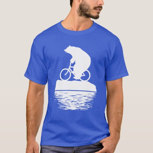 EARTH DAY Polar Bear Bicycle Mens T_shirt