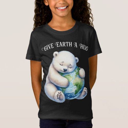 Earth Day Polar Bear Give Earth A Hug T_Shirt