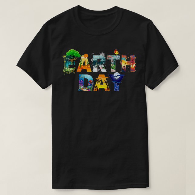 Earth Day Protect Environment  Save Tree & Animals T-Shirt (Design Front)