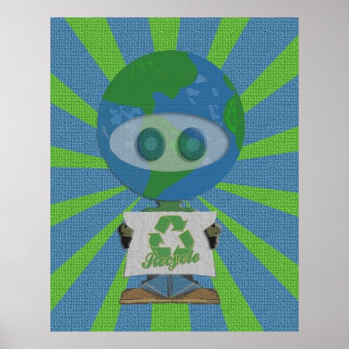 Earth Day Recycle Poster Art