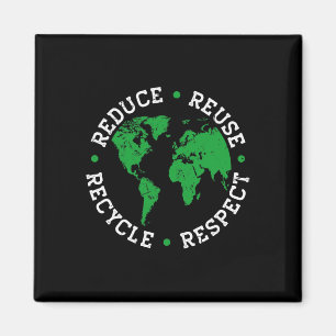 Earth Day Recycle Reduce Reuse Respect World Envir Magnet