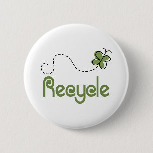 Earth Day Recycle T-shirt Pinback Button