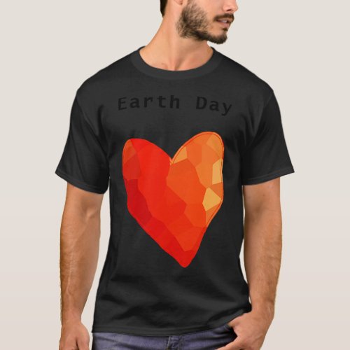 Earth Day Red Heart T_Shirt