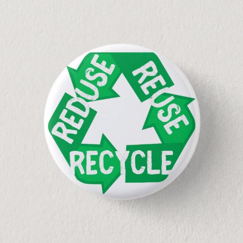 Earth Day Reduce Reuse Recycle Mobius Loop Button