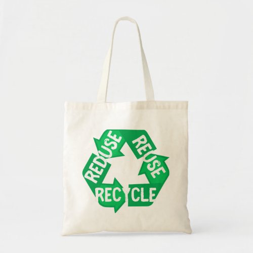Earth Day Reduce Reuse Recycle Mobius Loop Tote Bag
