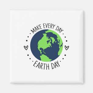 Earth Day Restore Earth Flower Art Save The Planet Magnet
