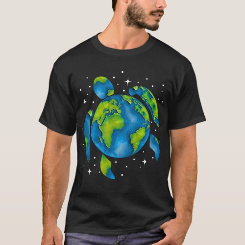 Earth Day Restore Recycle Sea Turtle Save the Plan T_Shirt