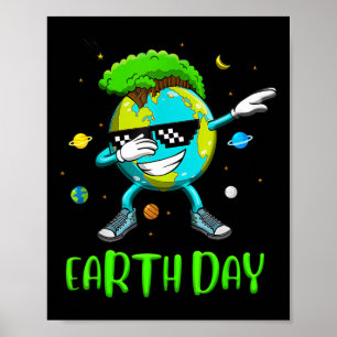 Earth Day Rocks Dabbing Earth Day Design Protect O Poster