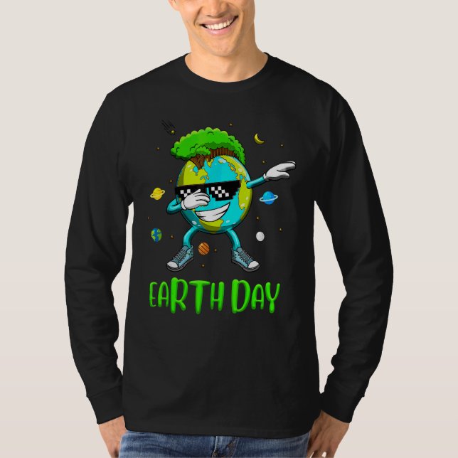 Earth Day Rocks Dabbing Earth Day Protect Our Eart T-Shirt (Front)