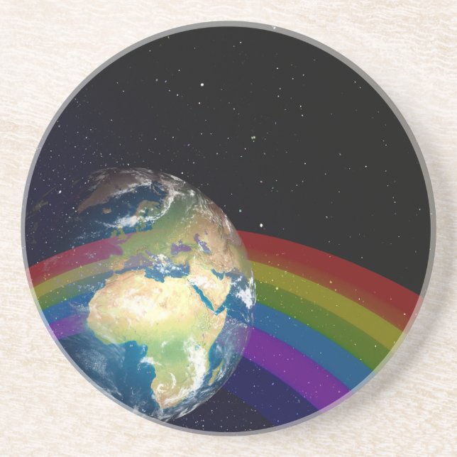 earth day sandstone coaster (Front)