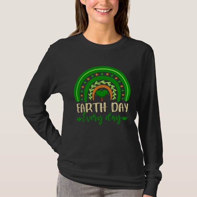 Earth Day  Save Our Home Plant More Trees Go Plane T-Shirt (Front)