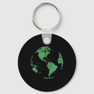 Earth Day Save Our Planet Climate Change Globe Wor Keychain