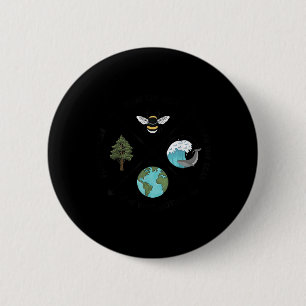 Earth Day Save The Bees Plant More Trees Clean The Button