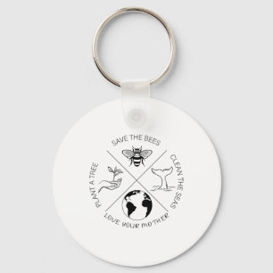 Earth Day Save The Bees Plant More Trees Clean The Keychain