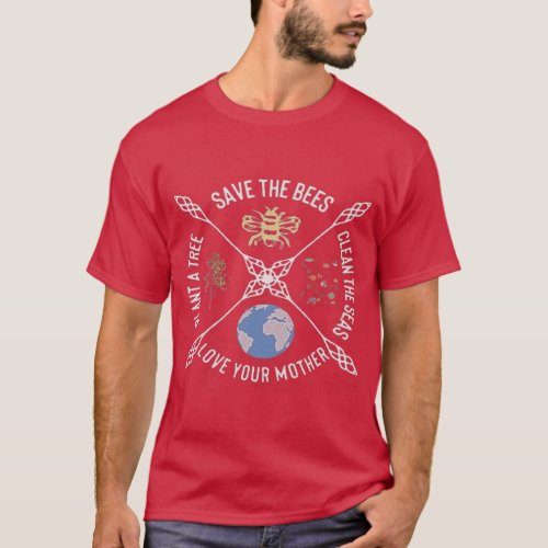 Earth Day Save the Bees Plant More Trees Clean the T_Shirt