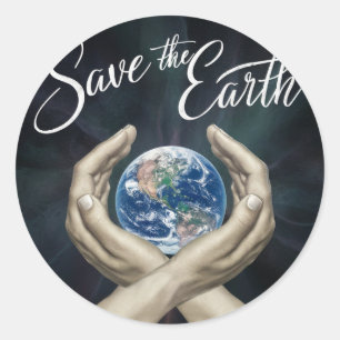Earth Day Save The Earth Children's Classic Round Sticker