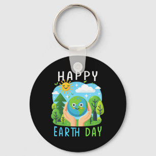 Earth Day Save The Planet Cute Earth Day Keychain