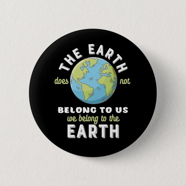 Earth Day Save The Planet Protect The Environment Button (Front)