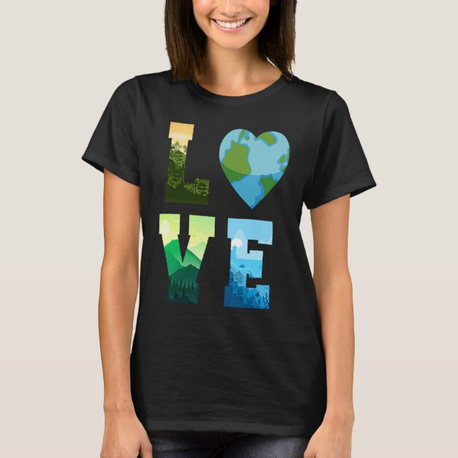 Earth Day Science Love Environmental Activism Marc T-Shirt (Front)