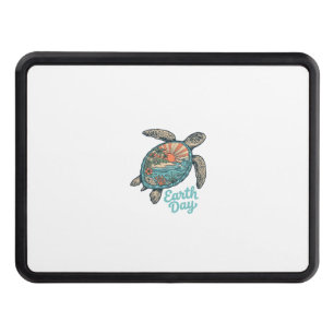 Earth Day Sea Turtle Vintage Engraving Shirt Desig Hitch Cover