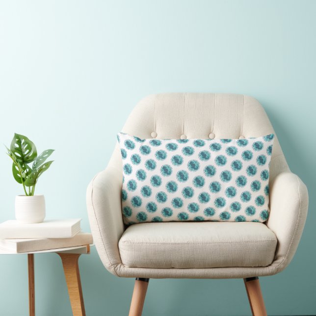 Earth Day, Seahorse and Waves, Clean The Ocean Lumbar Pillow (Chair)