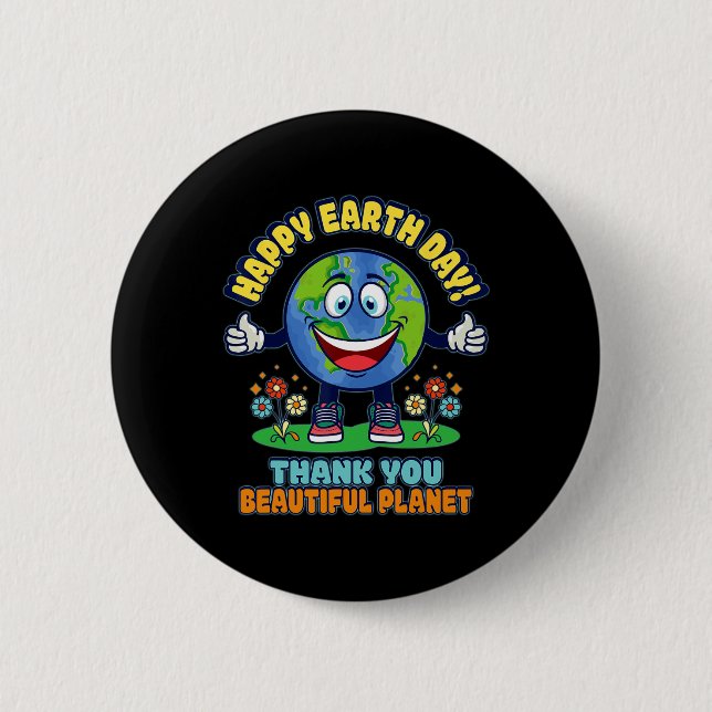 Earth Day Shirt1  Button (Front)