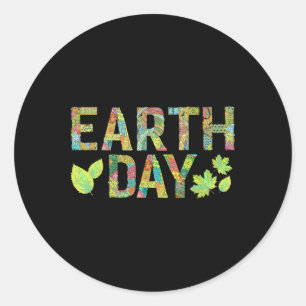 Earth Day Shirt Cute Earth Day Men Women Kids 1 Classic Round Sticker
