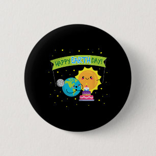 Earth Day Shirt For Kids Funny Cute Earthday Button