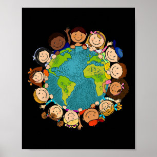 Earth Day Shirt Kids Toddler Teacher Cute  Poster