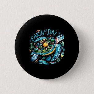 Earth Day Shirt Sea Turtle Save The Planet Women M Button