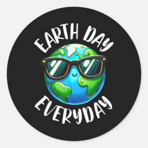Earth Day Shirt Teacher Earth Day Everyday Earth D Classic Round Sticker