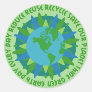 Earth Day Slogans Stickers