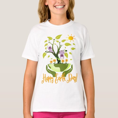 Earth Day _ Sloth Tree Environment Planet Earth T_Shirt