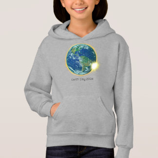 Earth Day Solar Eclipse 2024 sacred geometry Hoodie