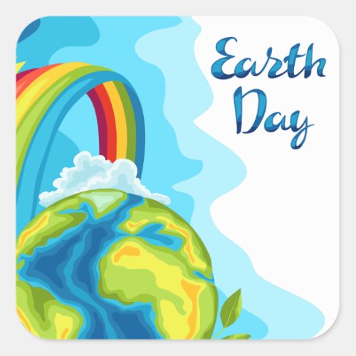 Earth Day Square Sticker