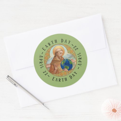 Earth Day  St Francis of Assisi Round Sticker