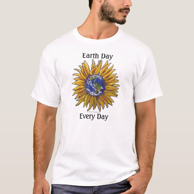 Earth Day Sunflower T-Shirt (Front)