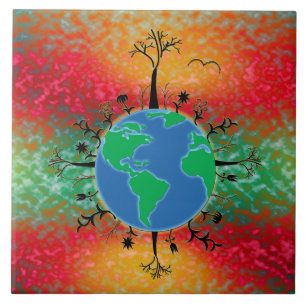 Earth Day ~ Sunrise Ceramic Tile