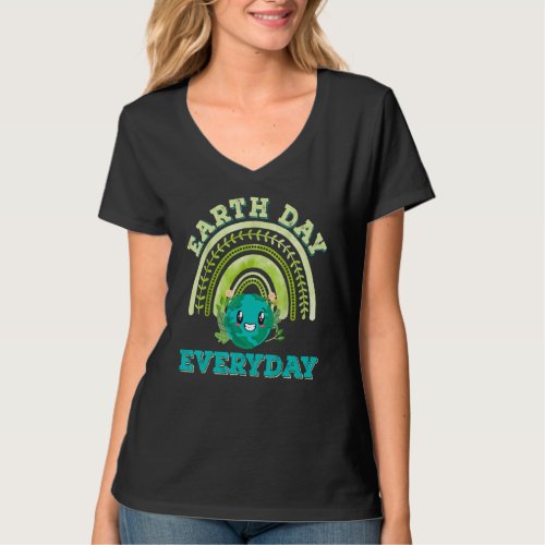 Earth Day  Teacher Earth Day Everyday Rainbow Eart T_Shirt