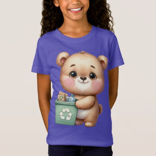 Earth Day Teddy Bear Recycle Save The Environment T_Shirt