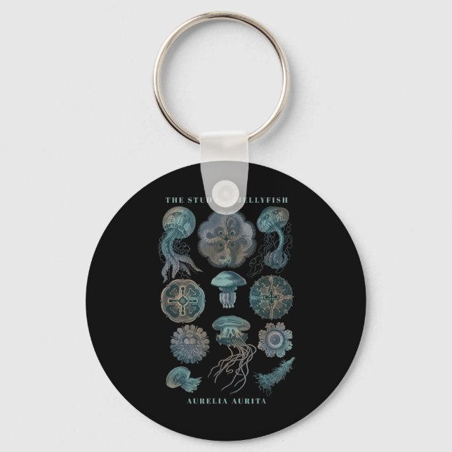 Earth Day The Study Of Jellyfish  Keychain (Front)