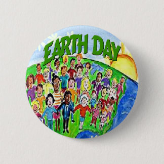 Earth Day The World Celebrates Button