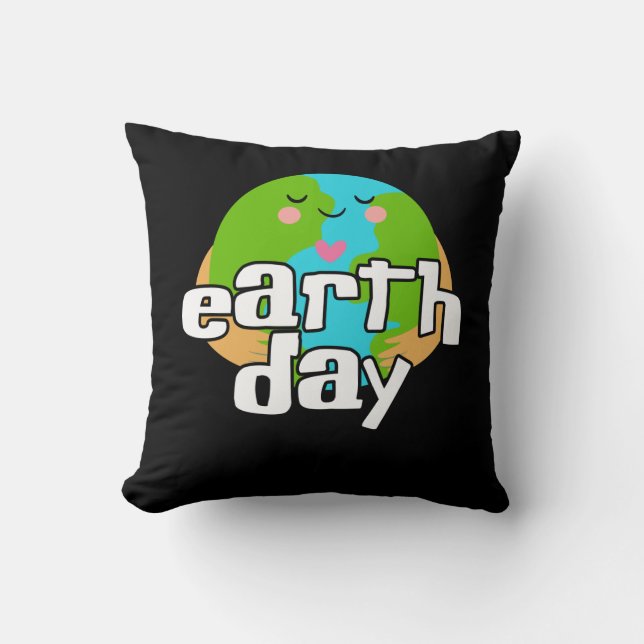 earth day  throw pillow (Front)