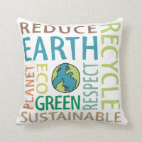 Earth Day Throw Pillow