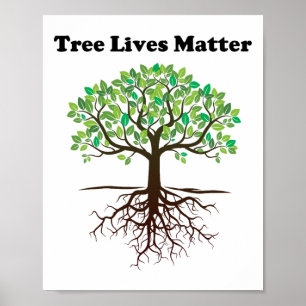 Earth Day Tree Lives Problem - Save The Trees Poster